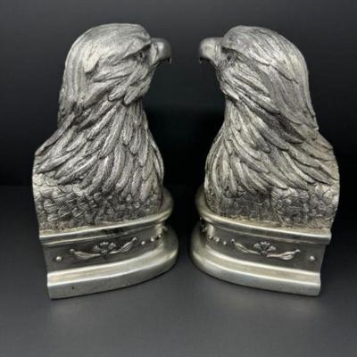 Vintage Crosa 1995 Resin Eagle Bookends	