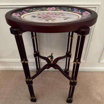 Tea Table w/ Removable Top:"The Imperial Hummingbird" by T. Politowicz	