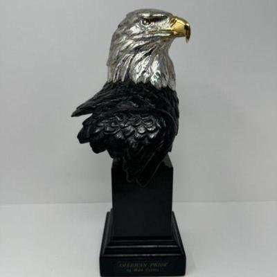 Heavy Metal & Stone American Eagle Sculpture By Mike Curtis	