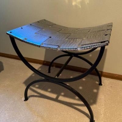 Multi-Functional Curved Metal Accent Stool	