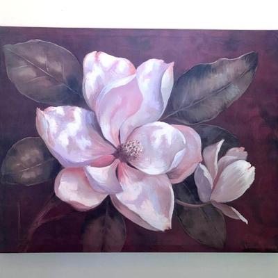 28” Magnolias Canvas Print by Vivian Flasch
