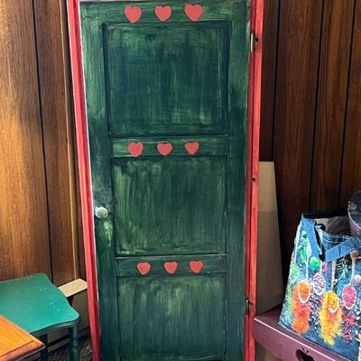 Country Style Painted Farmhouse Cabinet
