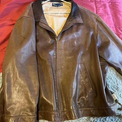 Mens Size 5XB Polo by Ralph Lauren Buttery Soft Leather Jacket
