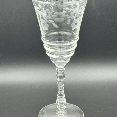 (6) Vintage Rock Sharpe Wine Glasses

