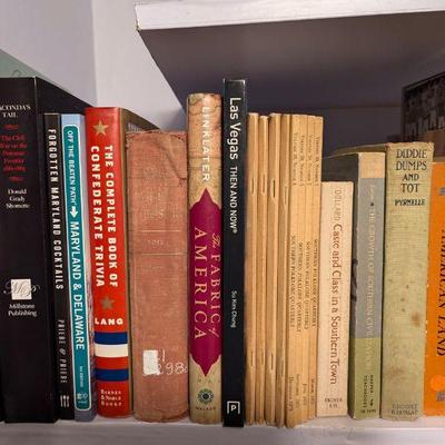 Just a few of the many books.