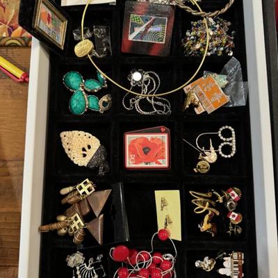 Vintage Earrings and pins,