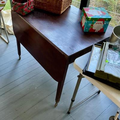 Walnut drop leaf table