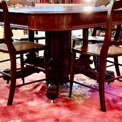 Dining table, 4’ square, can be expanded to 10’x4’