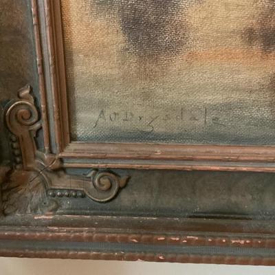 Signature on oil painting by A. J. Drysdale