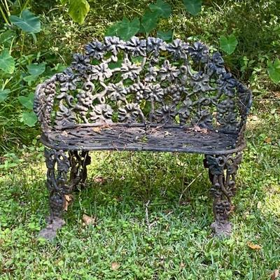 Cast iron bench