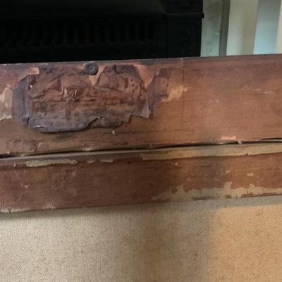 Back of frame on A.J. Drysdale oil painting