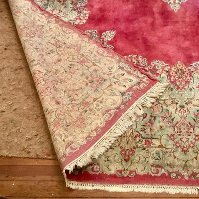 Back of Persian Kerman rug
