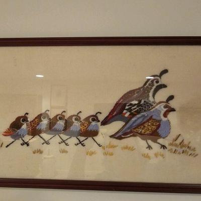 Pheasant needlework