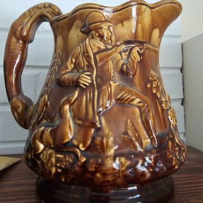 Antique dripware pitcher