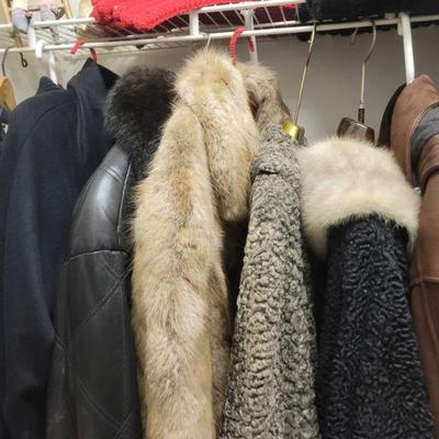 Leather and fur coats
