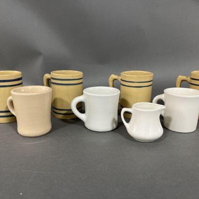 Lot 55 | Antique Buckeye Mugs, Vintage Mugs & Creamer
