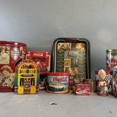 Lot 240 | Vintage Coca-Cola/Nascar Tins & More
