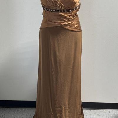 Lot 397 | Beaded Satin & Crepe Evening Gown

