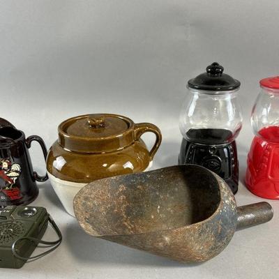 Lot 37 | Vintage Gumball Machines, Scooper, & More
