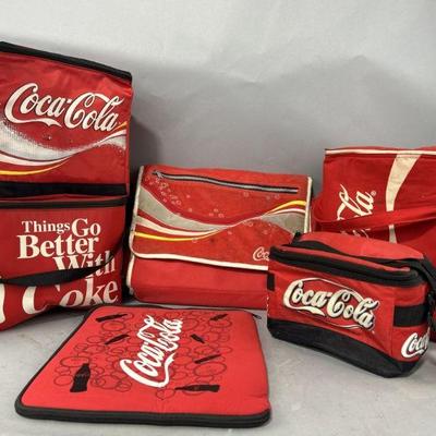 Lot 350 | Coca Cola Messenger, Cooler, Laptop Bags
