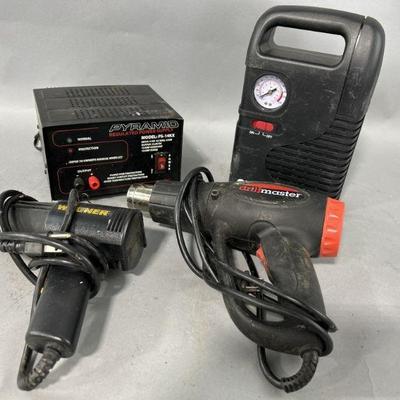 Lot 161 | Power Supply, Ocloido Air Compressor & More

