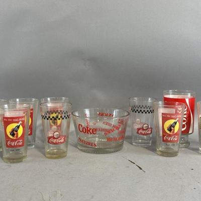 Lot 309 | Vintage Coca- Cola Glasses & Bowl

