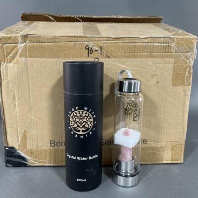 Lot 431 | 10 Rose Quartz Stainless Steel Glass Bottles
