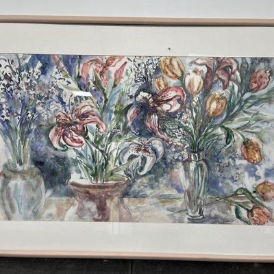 Lot 286 | Huge Watercolor Painting Signed by Fran Levin

