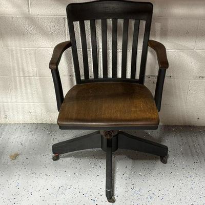 Lot 293 | Antique Wooden Office Chair
