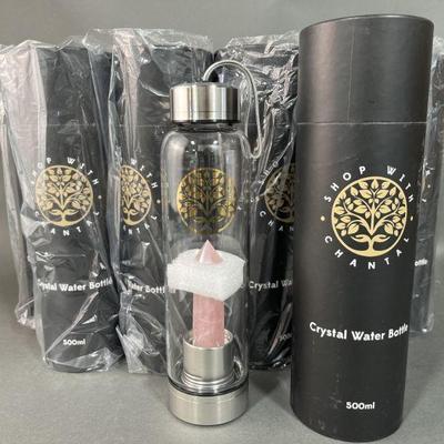 Lot 435 | 10 Rose Quartz Stainless Steel Glass Bottles
