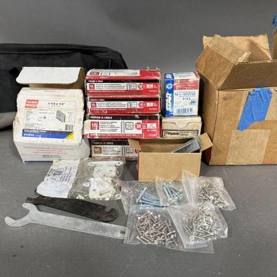 Lot 186 | Staples, Screws, Nails, Plastic Clips & More
