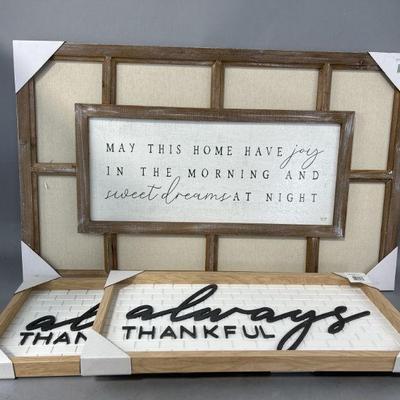 Lot 371 | New 3 Wall Decor Signs
