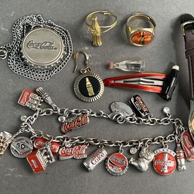 Lot 341 | Coca-Coal Jewelry 2 Watches, Rings & Charms
