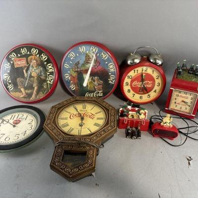 Lot 346 | Vintage Coca-Cola Clocks & Wall Thermometers
