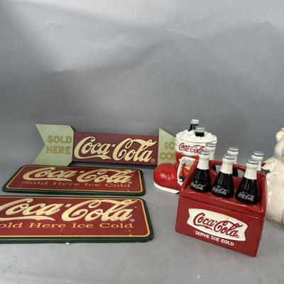 Lot 345 | Vintage Coca Cola Cookie Jars & Wall Decor
