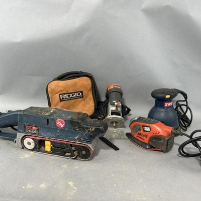 Lot 165 | Ryobi, Black Decker Sanders & Rigid Router
