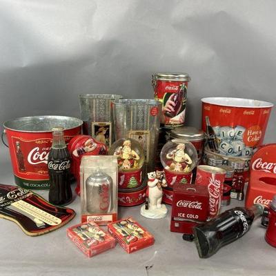 Lot 218 | Coca Cola Tins, Shakers, Christmas, Cards & More
