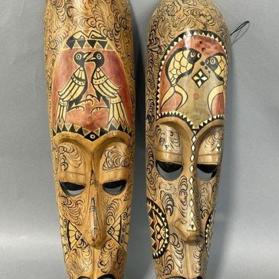 Lot 123 | Two Indonesian Wood Masks
