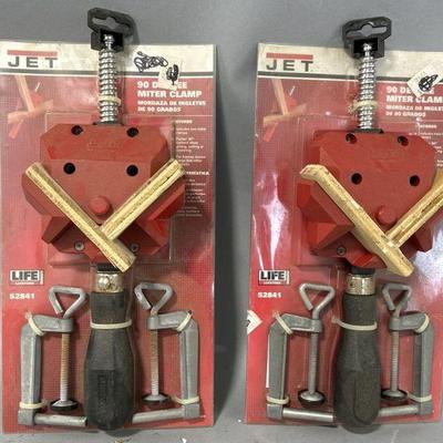 Lot 158 | NIB Two Jet 90 Degree Miter Clamps
