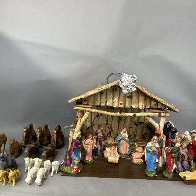 Lot 287 | Vintage Hand Made Nativity Scene With Characters
