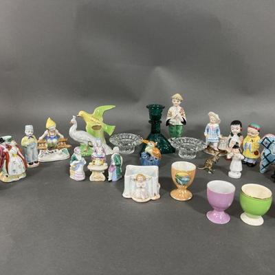 Lot 18 | Candle Holders Japanese China Figures & More
