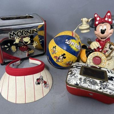 Lot 267 | Mickey/Minnie Telephone, Toaster, CD Player & More
