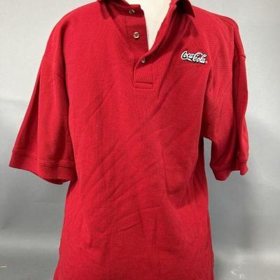 Lot 329 | Vintage Coca Cola Short Sleeve Polo Shirt
