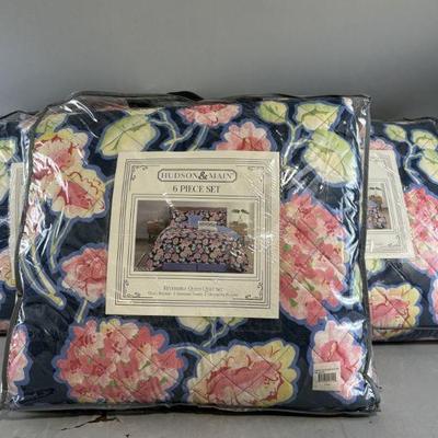 Lot 361 | New 3 Queen Sized 6 Piece Quilt Sets
