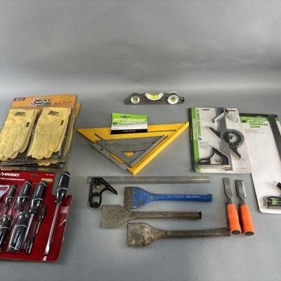 Lot 174 | Tool Lot: Scrapers, New Screwdrivers, & More

