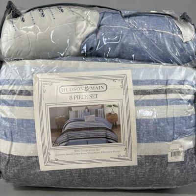 Lot 366 | New Hudson & Main King Size 8pc Comforter Set
