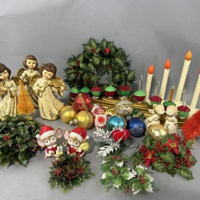 Lot 68 | MCM Holiday Bubble Lights, Glass Ornaments & More

