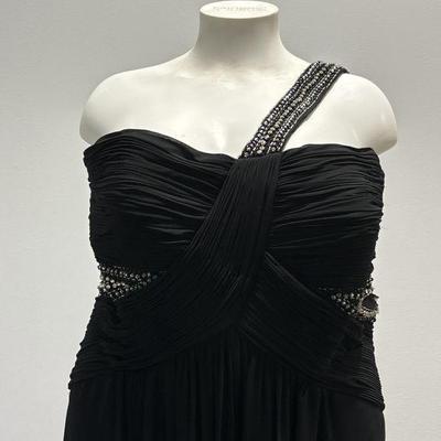 Lot 402 | Black Formal Cross Strap Dress by Alyce: Sized 20
