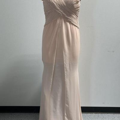 Lot 400 | Pink Pleated Chiffon Evening Gown
