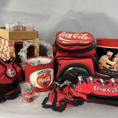 Lot 110 | Coca Cola Backpack Radio, Ice Bucket & More

